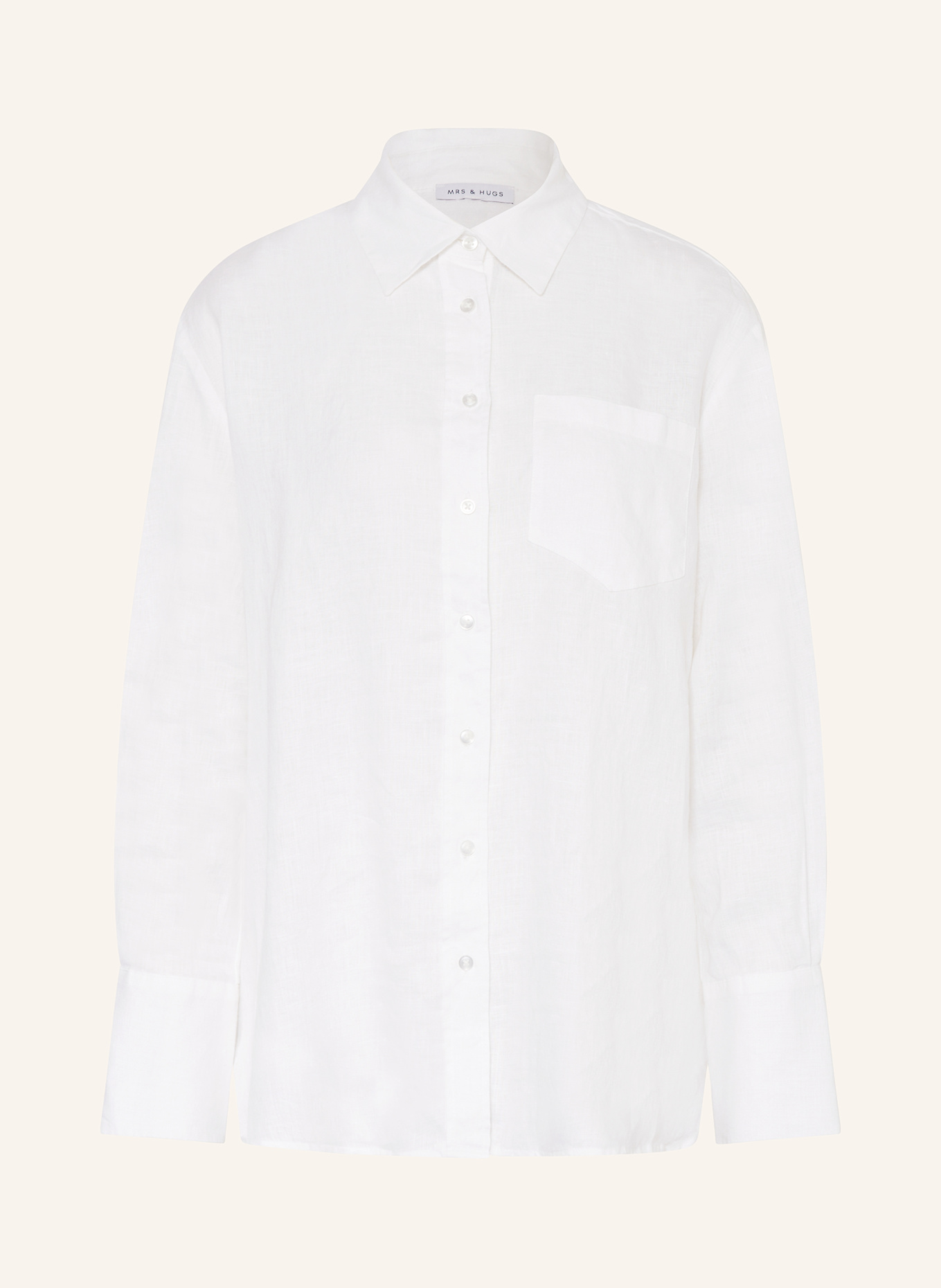 Льняная блузка-рубашка Mrs & Hugs, белый
Льняная блузка-рубашка Mrs & Hugs, белый