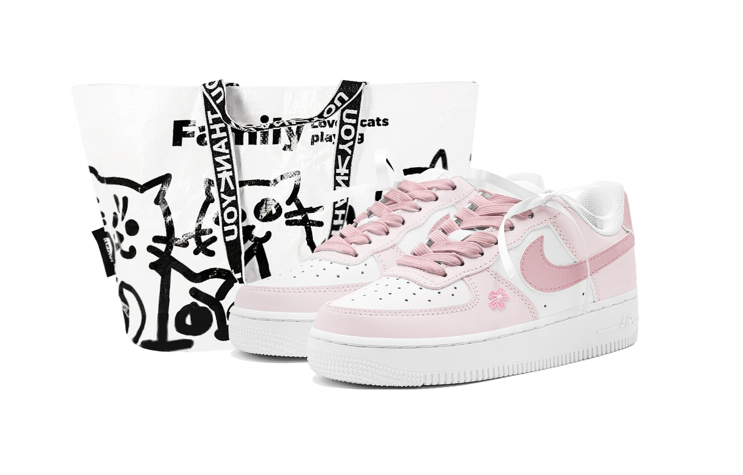 Nike Кроссовки для скейтбординга Air Force 1 Cherry Blossoms Abrasion Resistant Low top Kids' белые розовые
Nike Кроссовки для скейтбординга Air Force 1 Cherry Blossoms Abrasion Resistant Low top Kids' белые розовые