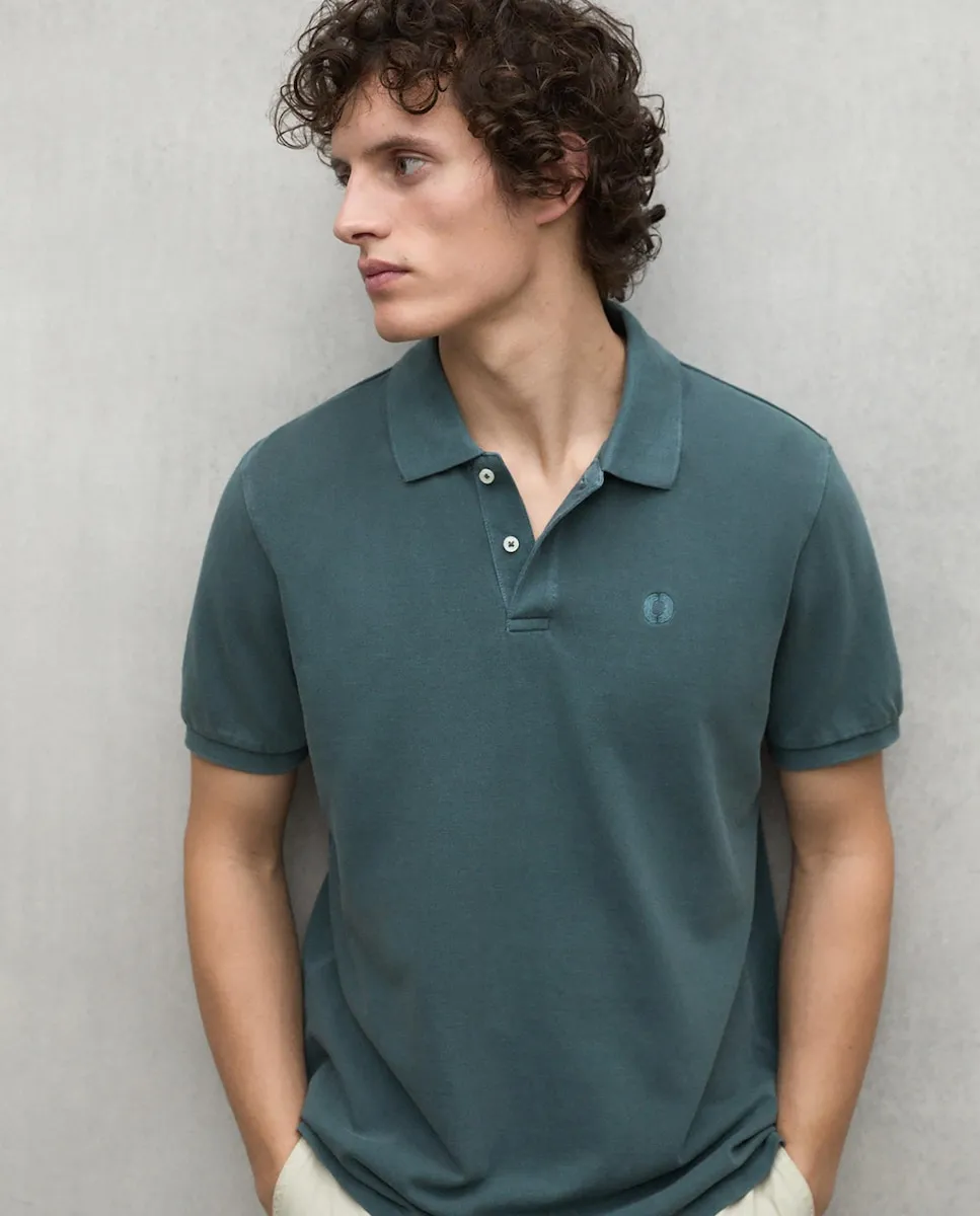 Мужская поло с коротким рукавом и воротником на пуговицах Ecoalf, зеленый
Мужская поло с коротким рукавом и воротником на пуговицах Ecoalf, зеленый