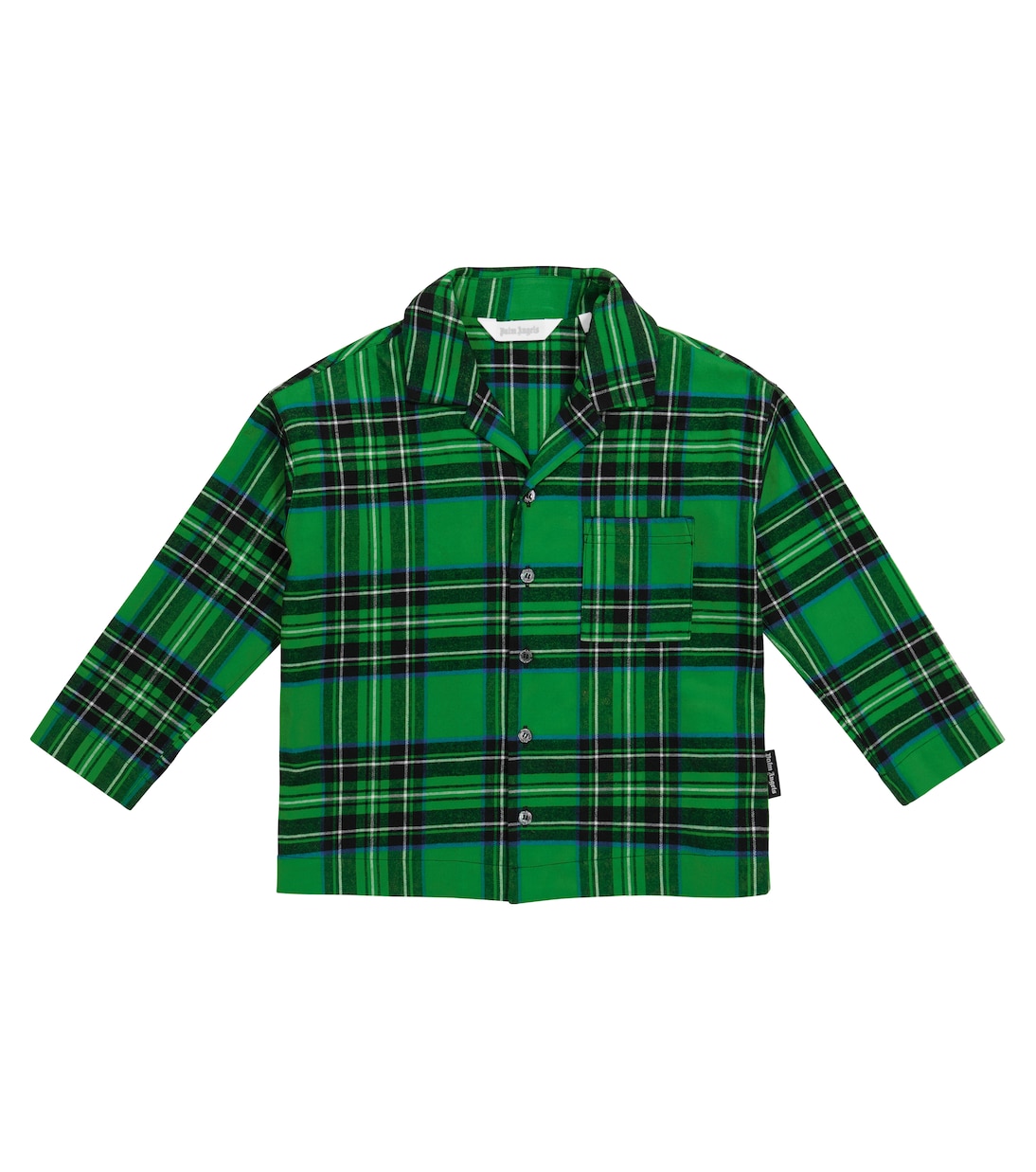 Пижамная рубашка из хлопка в клетку Palm Angels Kids, Green Black
Пижамная рубашка из хлопка в клетку Palm Angels Kids, Green Black