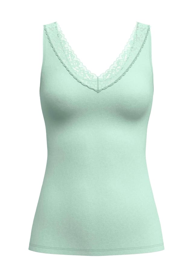 Натуральная удобная кружевная майка с кружевом и v-образным вырезом Calida, зеленый
Натуральная удобная кружевная майка с кружевом и v-образным вырезом Calida, зеленый