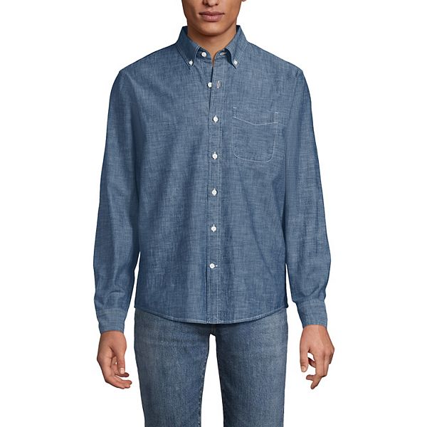 Мужская рубашка с длинным рукавом в стиле шамбрей Lands' End, Dark Wash
Мужская рубашка с длинным рукавом в стиле шамбрей Lands' End, Dark Wash
