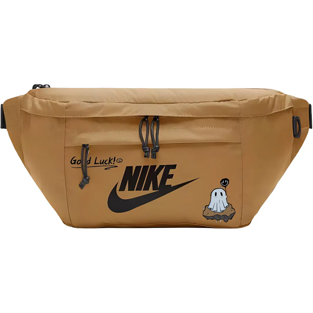 Nike Тканевая поясная сумка унисекс пшеничного цвета с принтом, Ghost
Nike Тканевая поясная сумка унисекс пшеничного цвета с принтом, Ghost