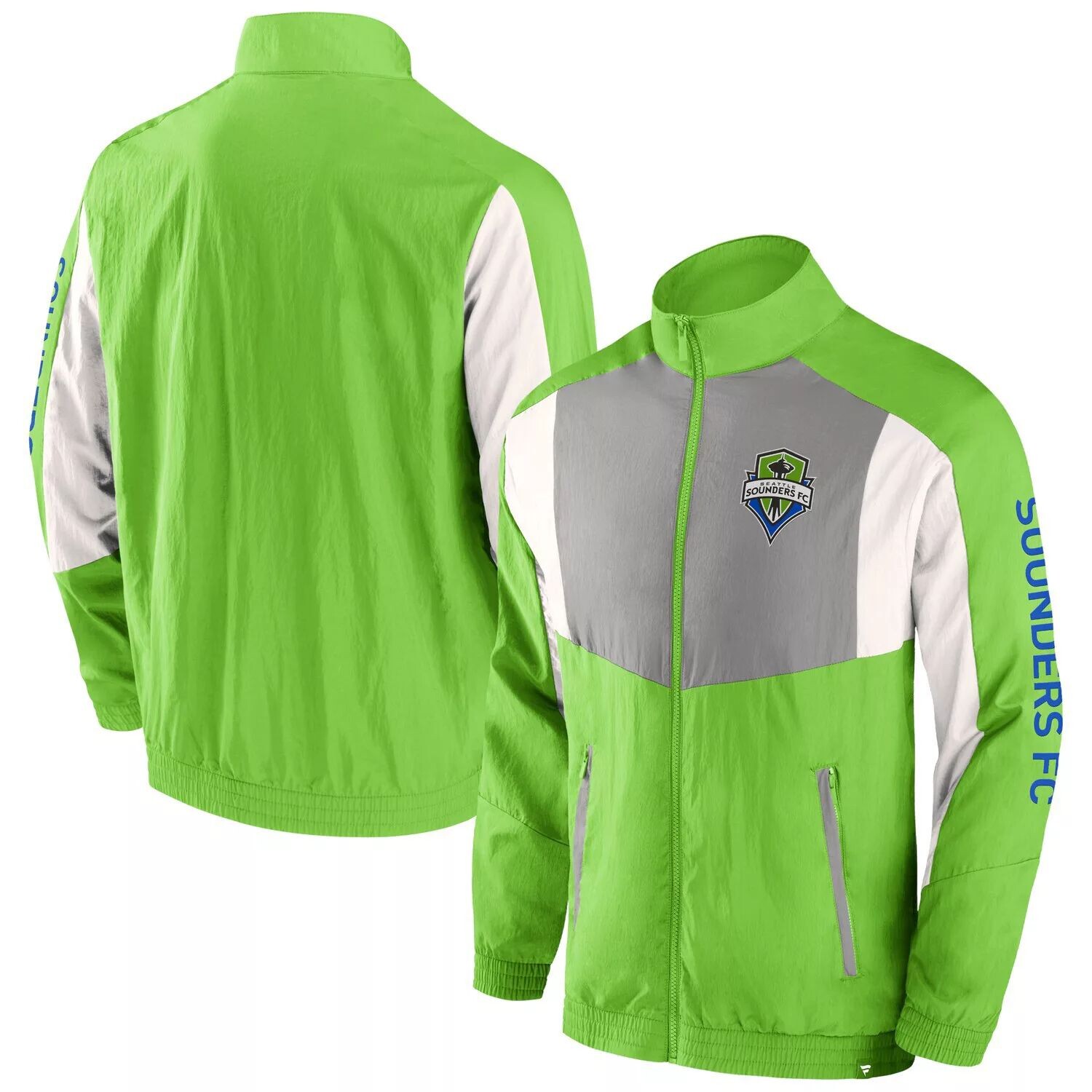 Мужская фирменная спортивная куртка Rave Green Seattle Sounders FC Net Goal с молнией во всю длину и регланом Fanatics
Мужская фирменная спортивная куртка Rave Green Seattle Sounders FC Net Goal с молнией во всю длину и регланом Fanatics