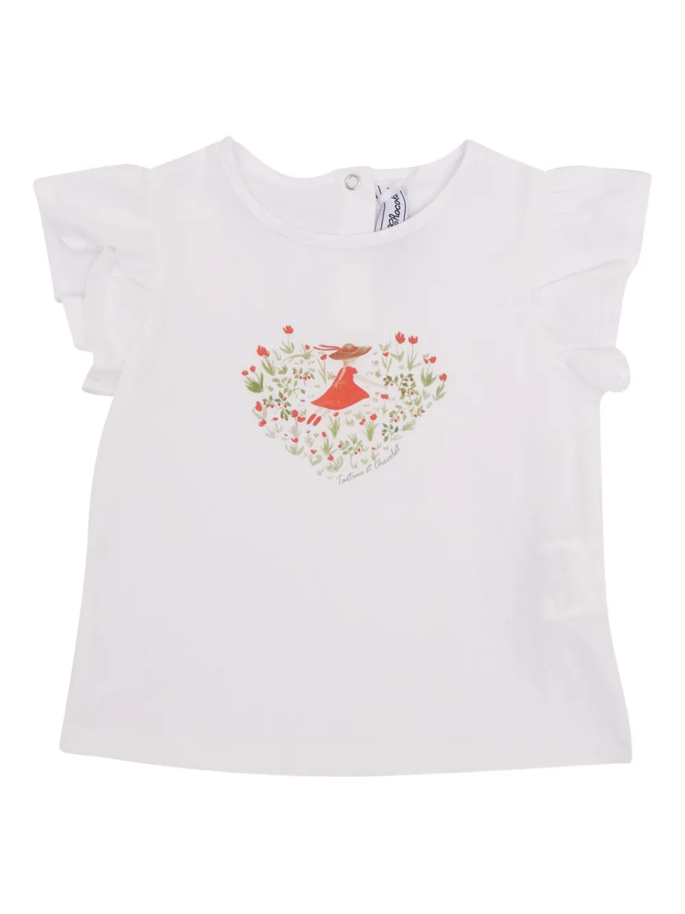 Футболка с оборками и цветочным принтом Tartine Et Chocolat, белый
Футболка с оборками и цветочным принтом Tartine Et Chocolat, белый
