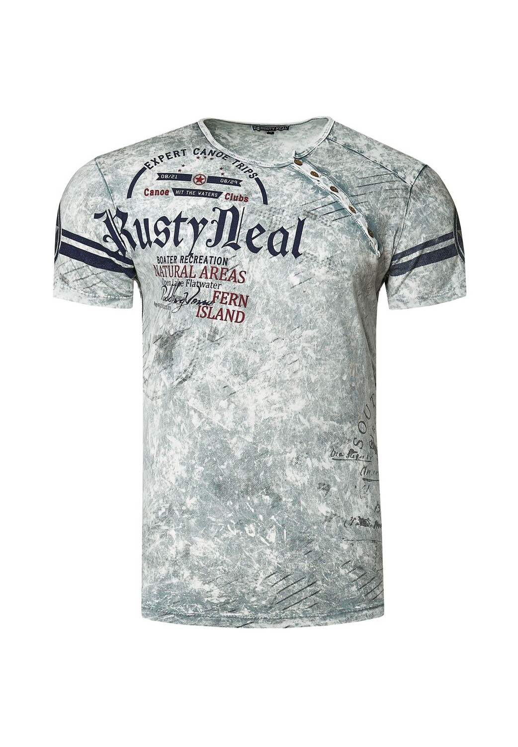 Футболка с классным принтом логотипа RUSTY NEAL, серый 
Футболка с классным принтом логотипа RUSTY NEAL, серый