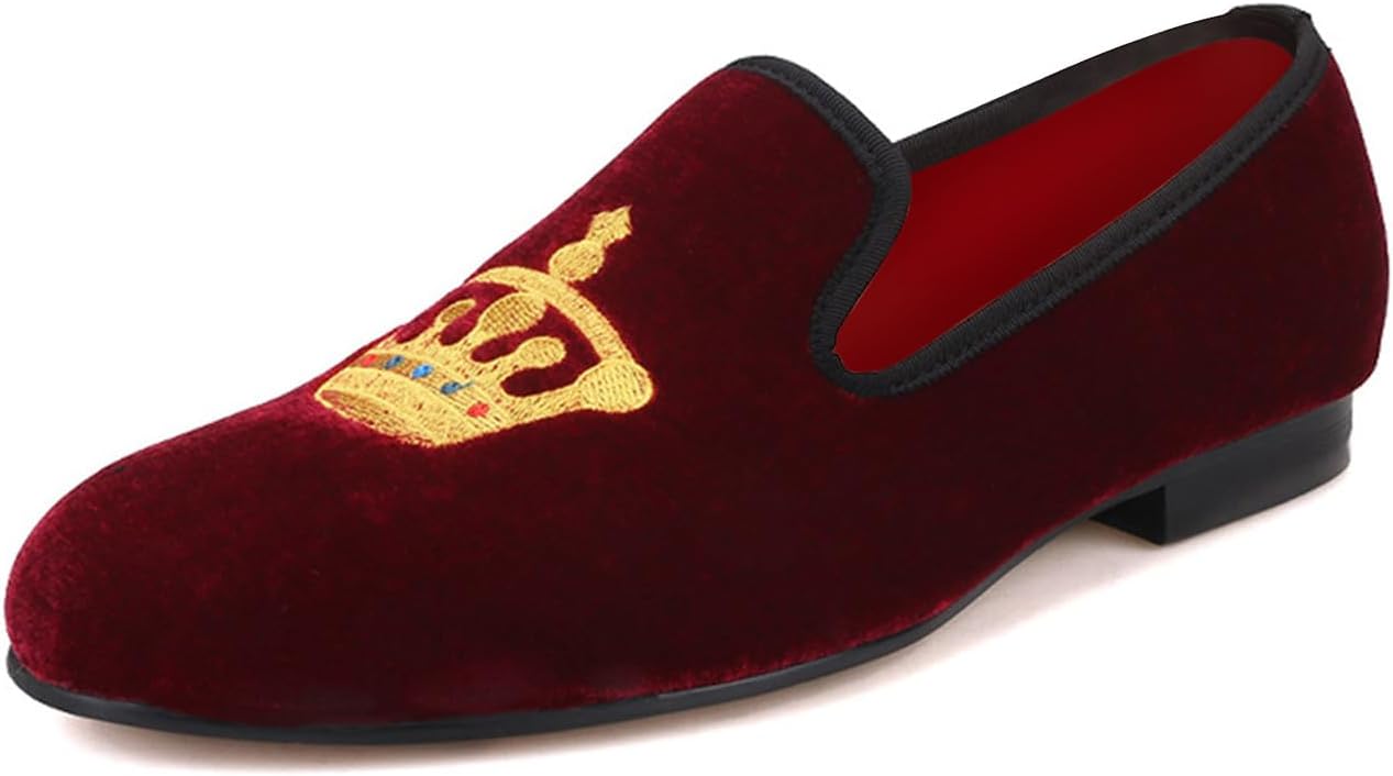 Мужские лоферы Santimon, слипоны для свадьбы, повседневные замшевые бархатные пенни-лоферы, модные туфли с вышитой короной для делового костюма и смокинга, роскошные туфли для выпускного, вечеринки, дискотеки для мужчин, красный
Мужские лоферы Santimon, слипоны для свадьбы, повседневные замшевые бархатные пенни-лоферы, модные туфли с вышитой короной для делового костюма и смокинга, роскошные туфли для выпускного, вечеринки, дискотеки для мужчин, красный