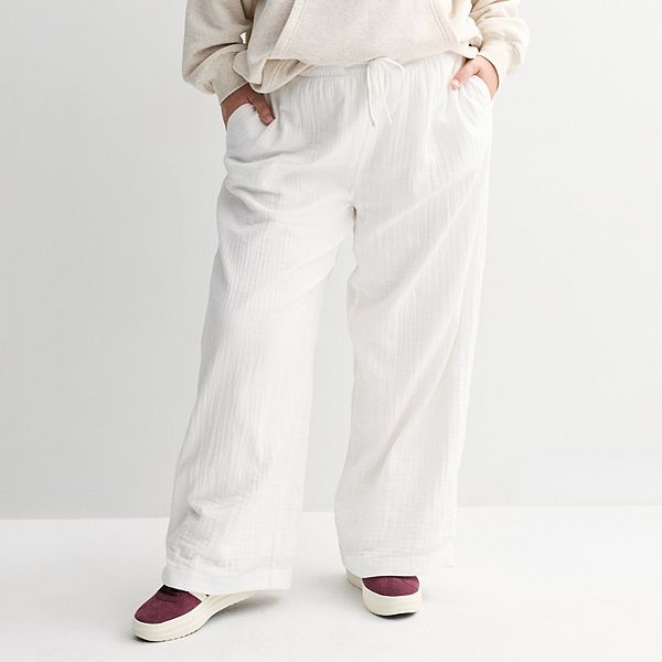 Широкие брюки из двойного муслина для подростков plus size So, Modern White
Широкие брюки из двойного муслина для подростков plus size So, Modern White