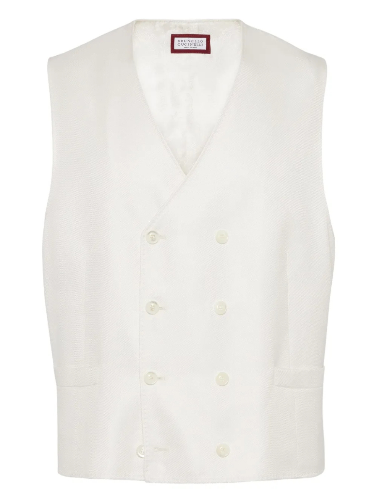 Brunello Cucinelli двубортный жилет, белый
Brunello Cucinelli двубортный жилет, белый