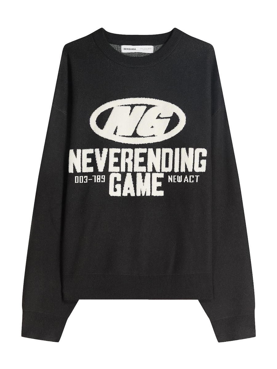 Свитер Bershka, черный
Свитер Bershka, черный