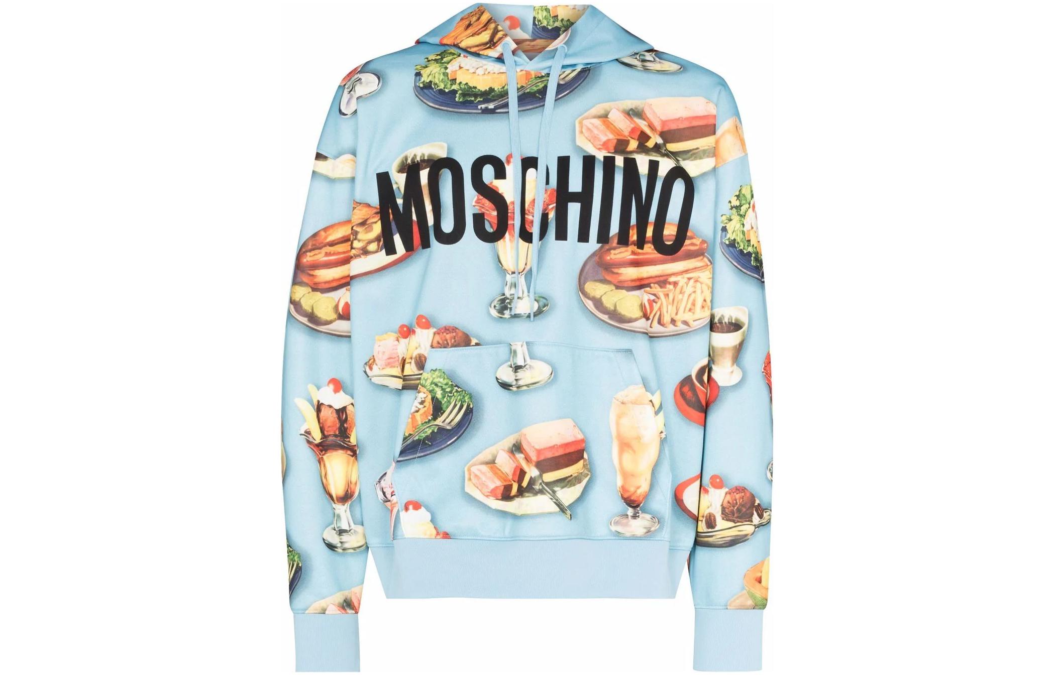 Принтованный дафл худи MOSCHINO, синий
Принтованный дафл худи MOSCHINO, синий