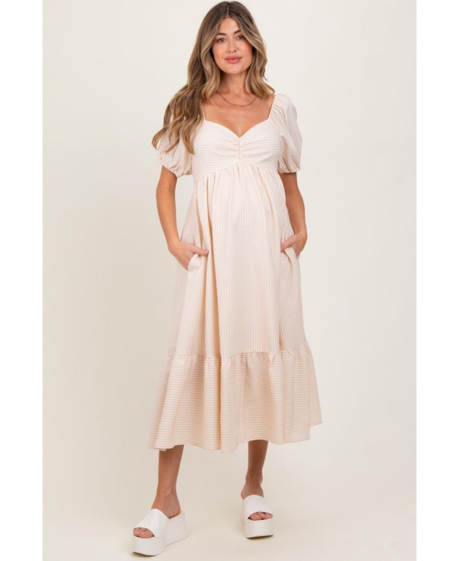 Платье-миди для беременных лавандового цвета с вырезом сердечко, присборенной спинкой Pinkblush, Beige
Платье-миди для беременных лавандового цвета с вырезом сердечко, присборенной спинкой Pinkblush, Beige