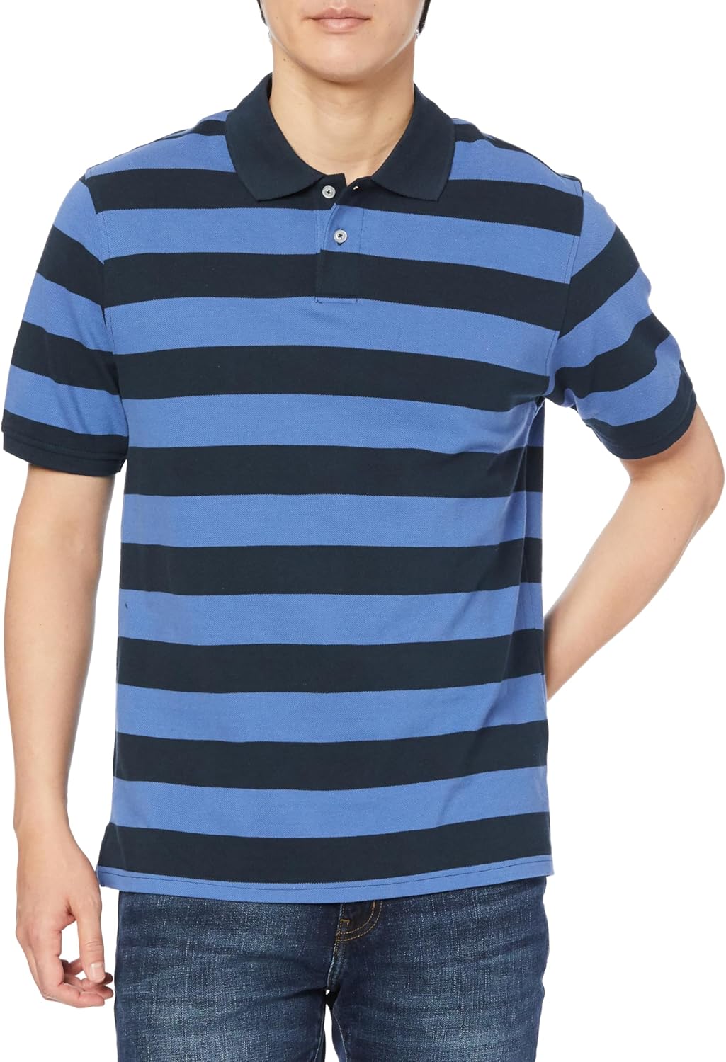 Мужская хлопковая поло-рубашка пике Amazon Essentials, стандартного кроя, черный/синий
Мужская хлопковая поло-рубашка пике Amazon Essentials, стандартного кроя, черный/синий