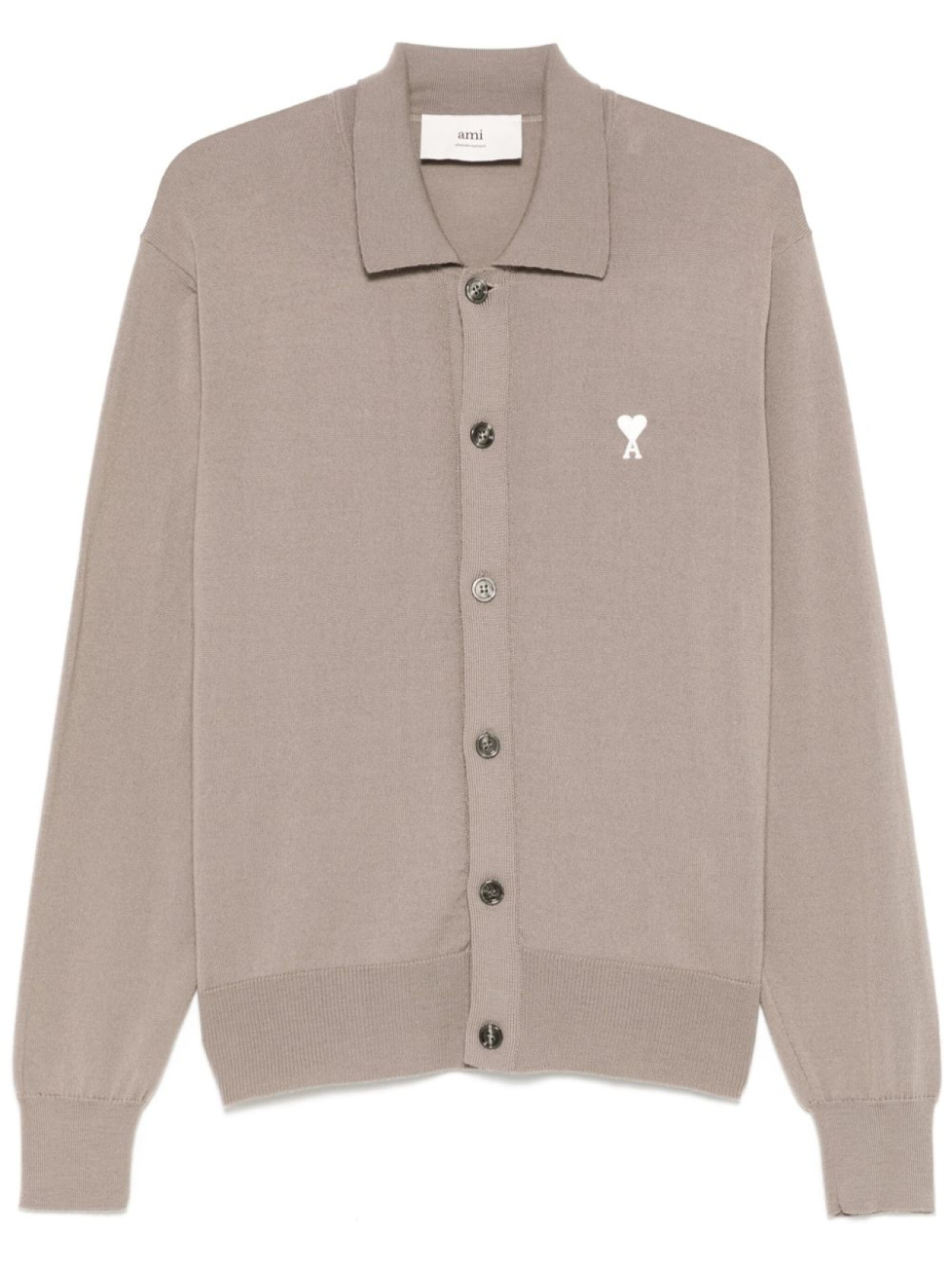 AMI Paris кардиган с монограммой Ami de Coeur, нейтральный цвет 
AMI Paris кардиган с монограммой Ami de Coeur, нейтральный цвет
