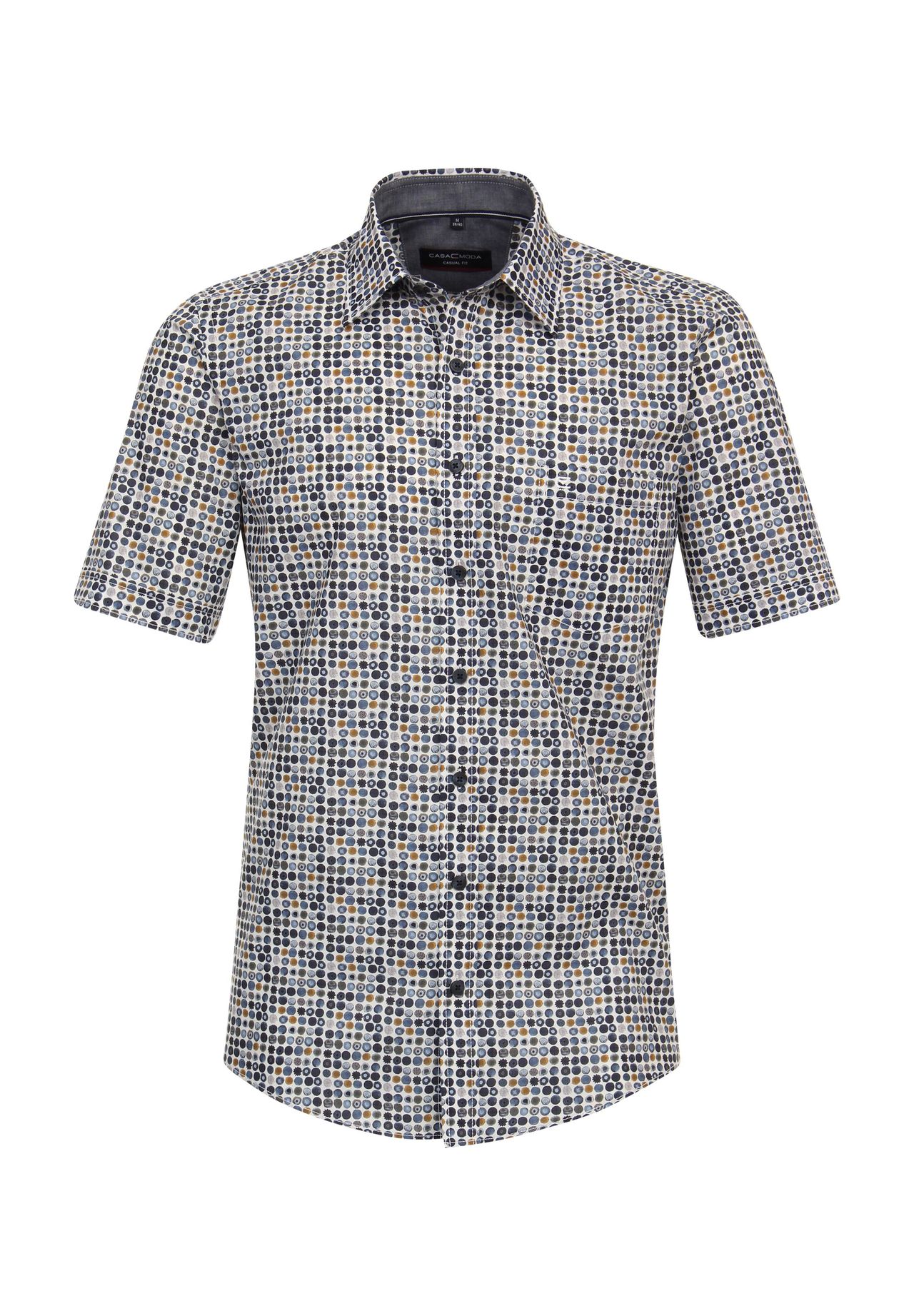 Мужская повседневная рубашка с коротким рукавом и принтом, повседневный крой CASAMODA, цвет Mittelblau
Мужская повседневная рубашка с коротким рукавом и принтом, повседневный крой CASAMODA, цвет Mittelblau