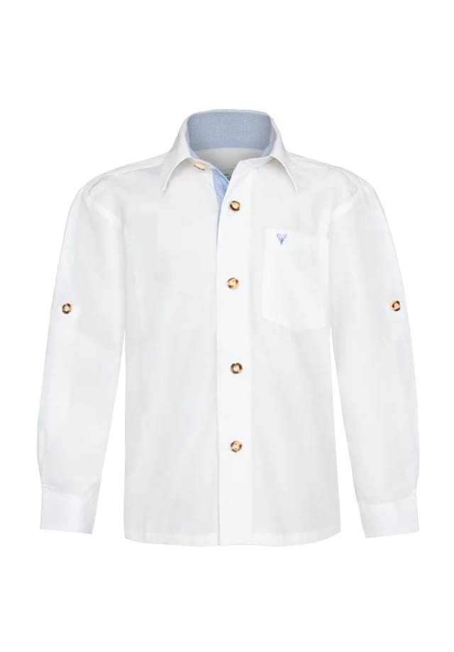 Традиционная рубашка с нагрудным карманом для детей. Isar Trachten, белый
Традиционная рубашка с нагрудным карманом для детей. Isar Trachten, белый