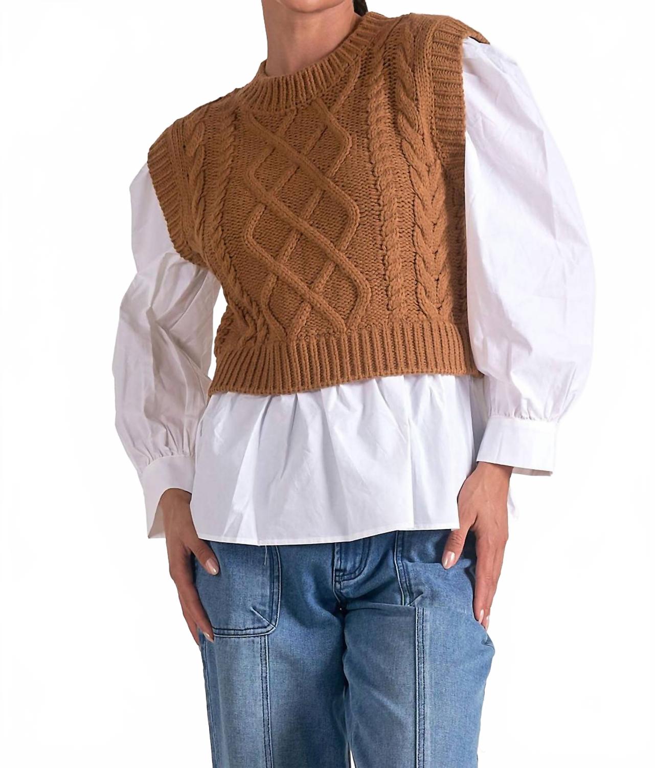 Райан Свитер с длинными рукавами и вязаный топ в темно-бежевом цвете ELAN
Райан Свитер с длинными рукавами и вязаный топ в темно-бежевом цвете ELAN