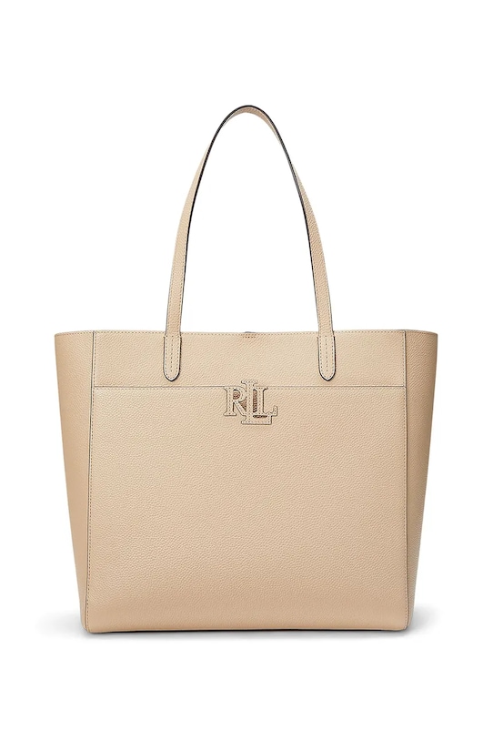 Кожаная сумка Lauren Ralph Lauren, бежевый 
Кожаная сумка Lauren Ralph Lauren, бежевый