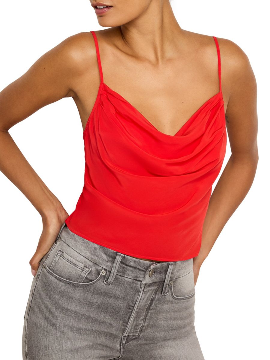 Топ из шифона с косой вязкой Good American, цвет Grenadine
Топ из шифона с косой вязкой Good American, цвет Grenadine