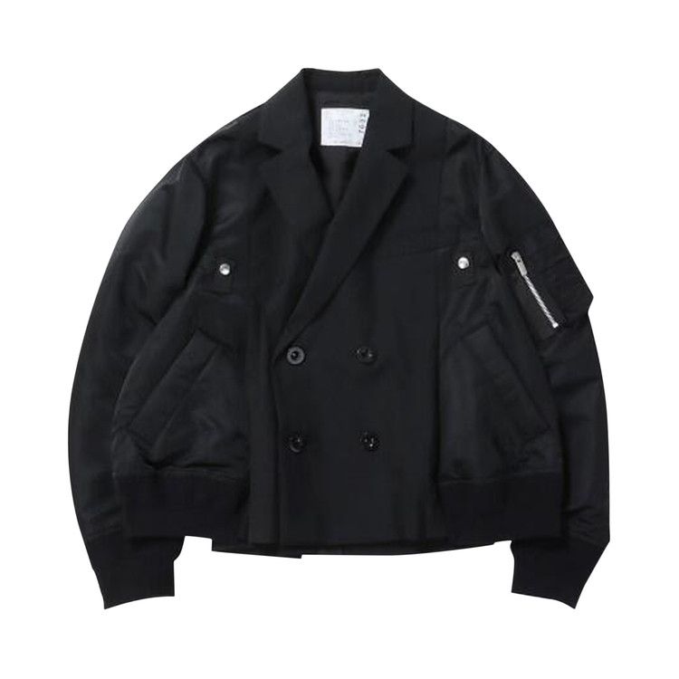 Куртка Sacai Suiting x Nylon Twill Jacket, Black 
Куртка Sacai Suiting x Nylon Twill Jacket, Black