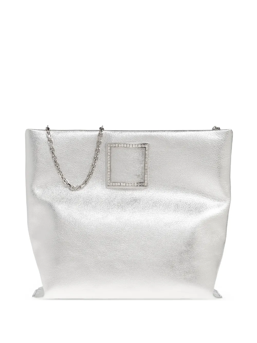 Клатч из кожи с декором trompette Roger Vivier, серебристый
Клатч из кожи с декором trompette Roger Vivier, серебристый