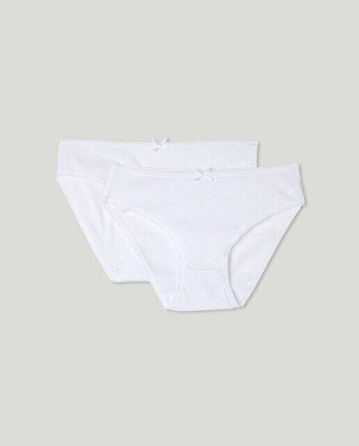 Комплект из двух трусиков для девочек Cotton Juice, белый 
Комплект из двух трусиков для девочек Cotton Juice, белый