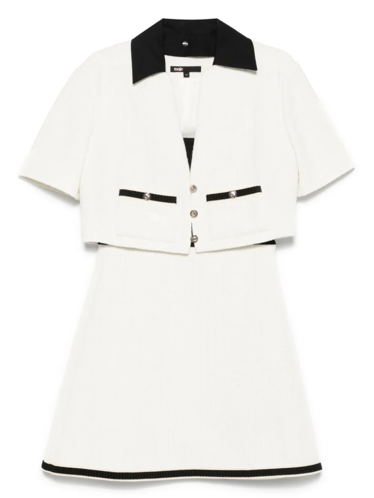 Комплект из твидового платья и жакета Maje, белый
Комплект из твидового платья и жакета Maje, белый