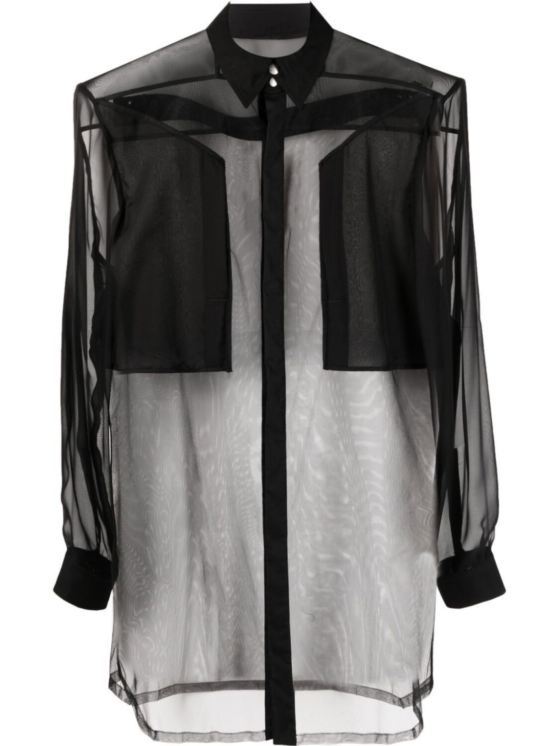 Rick Owens полупрозрачная рубашка, черный
Rick Owens полупрозрачная рубашка, черный