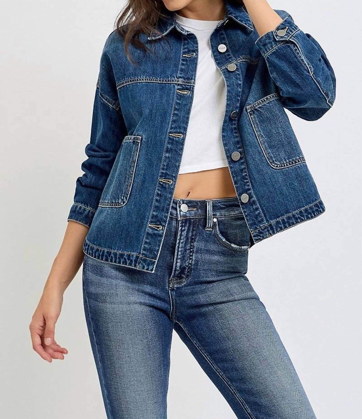 Джинсовая куртка инди-темного цвета Risen, Dark
Джинсовая куртка инди-темного цвета Risen, Dark