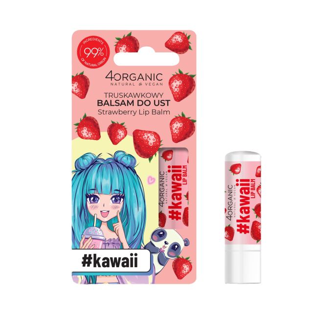 4Органический бальзам для губ с клубникой 4 My Organic, 5 гр
4Органический бальзам для губ с клубникой 4 My Organic, 5 гр