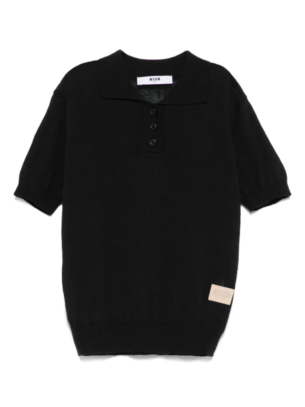 Рубашка-поло тонкой вязки MSGM Kids, черный
Рубашка-поло тонкой вязки MSGM Kids, черный