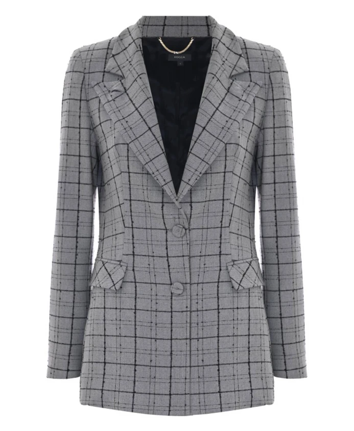 Однобортный пиджак в клетку на потайных пуговицах. Kocca, мультиколор
Однобортный пиджак в клетку на потайных пуговицах. Kocca, мультиколор