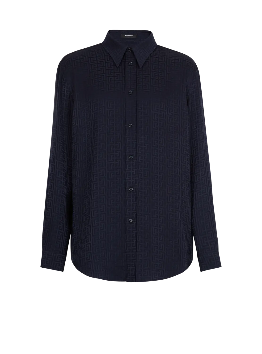 Рубашка из жаккарда с монограммой Balmain, темно-синий
Рубашка из жаккарда с монограммой Balmain, темно-синий