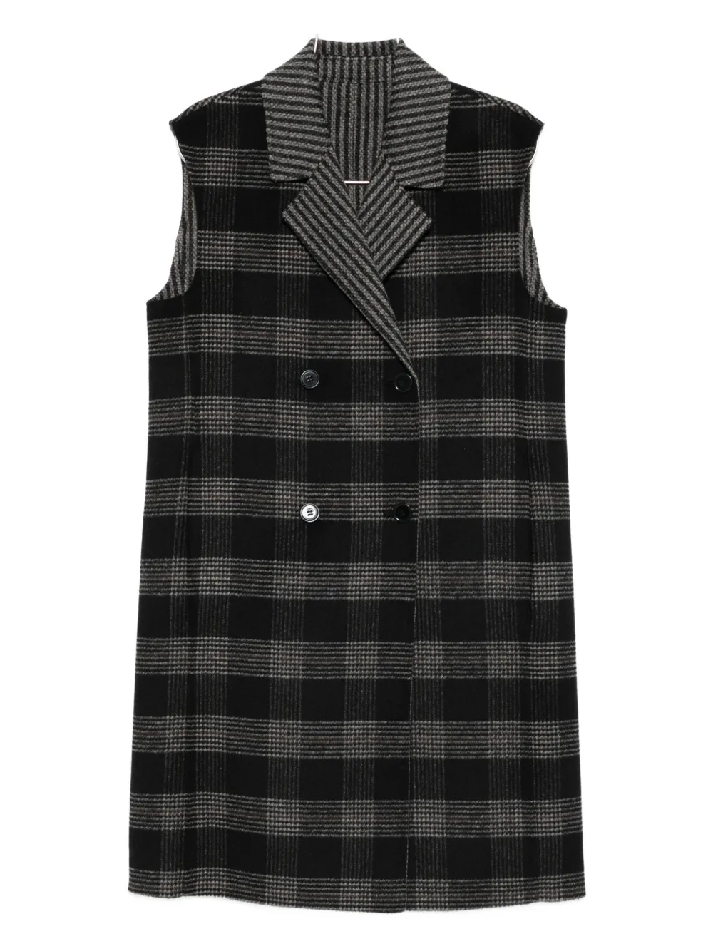 Клетчатый двубортный жилет TWINSET, черный
Клетчатый двубортный жилет TWINSET, черный
