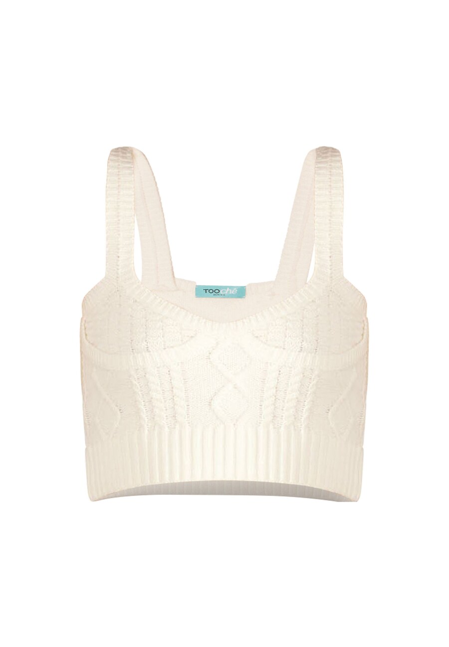 Вязаный топ TOOche, кремовый
Вязаный топ TOOche, кремовый