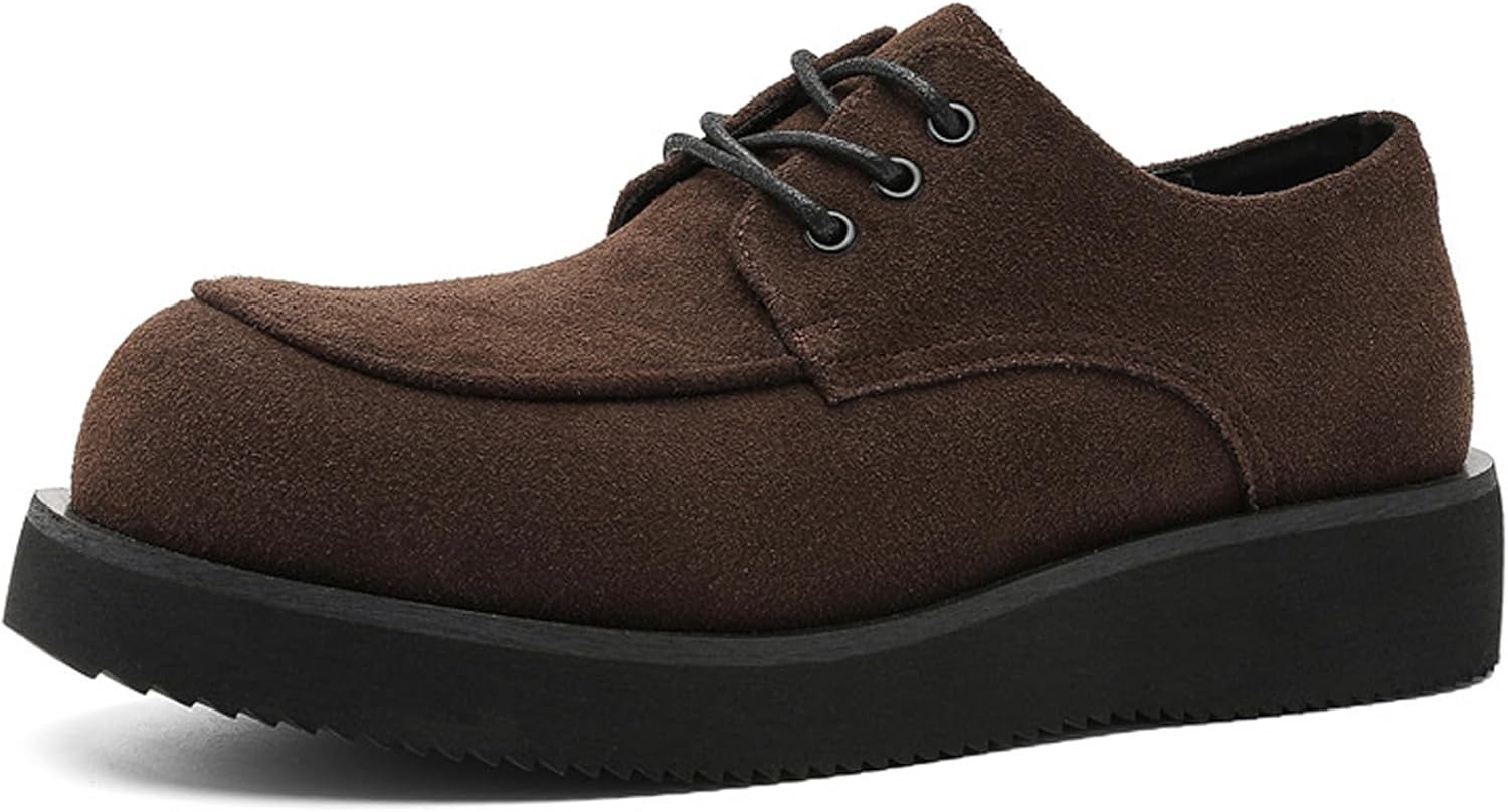 Мужские замшевые оксфорды на платформе, классические туфли с круглым носком, шнуровкой, противоскользящие, для деловых встреч, свадеб, из кожи, повседневные оксфорды Ghibhna, коричневый
Мужские замшевые оксфорды на платформе, классические туфли с круглым носком, шнуровкой, противоскользящие, для деловых встреч, свадеб, из кожи, повседневные оксфорды Ghibhna, коричневый