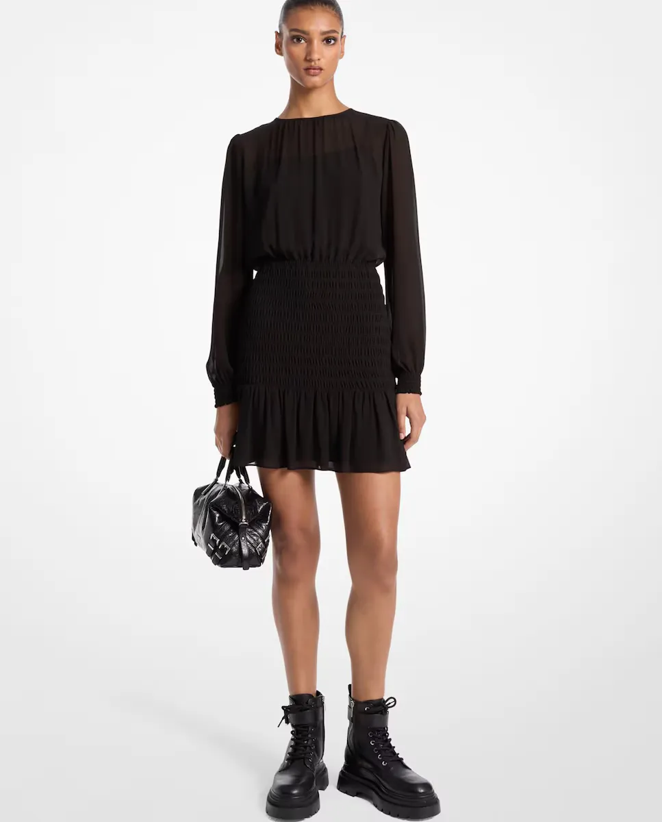 Платье с длинными рукавами и плиссированной юбкой Michael Michael Kors, черный
Платье с длинными рукавами и плиссированной юбкой Michael Michael Kors, черный