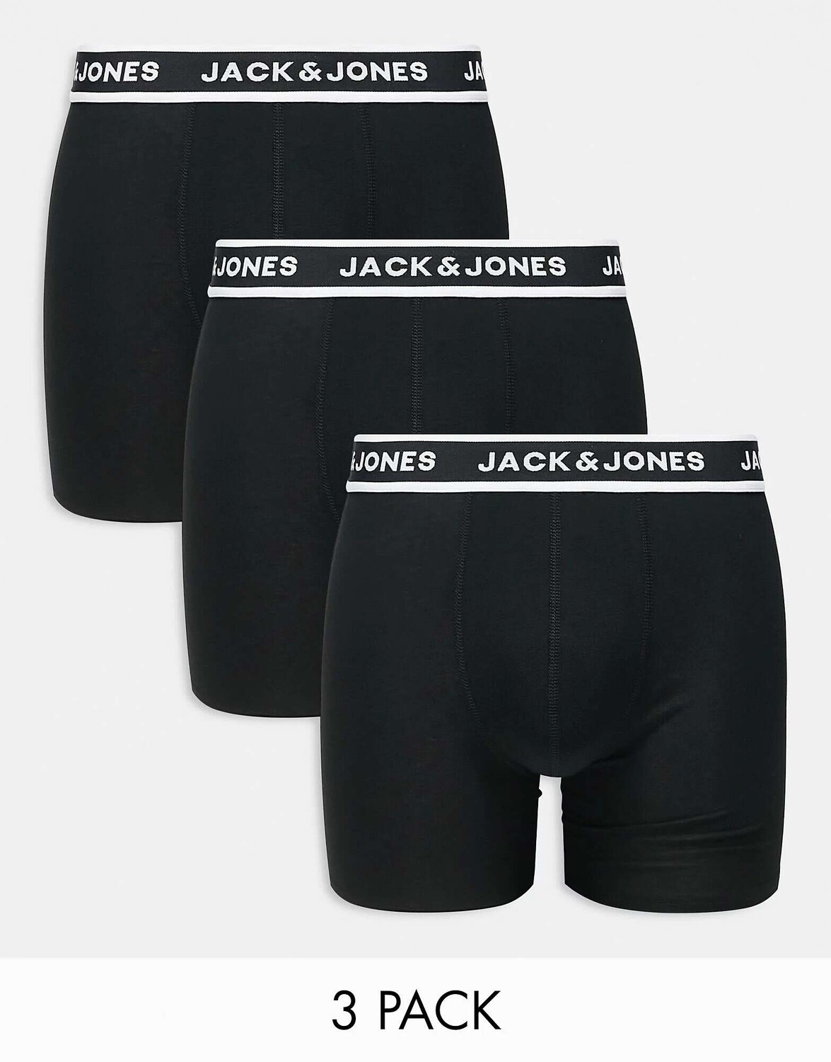 Три пары длинных плавок Jack & Jones черного цвета
Три пары длинных плавок Jack & Jones черного цвета