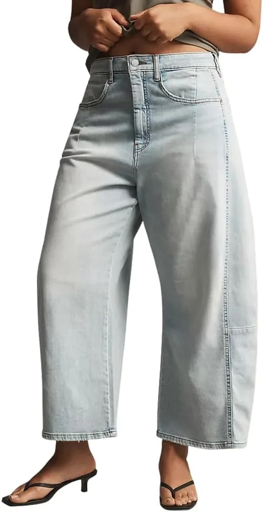 Женские джинсы Vintage Baggy Barrel в стиле boyfriend с высокой посадкой и широкими штанинами chouyatou
Женские джинсы Vintage Baggy Barrel в стиле boyfriend с высокой посадкой и широкими штанинами chouyatou