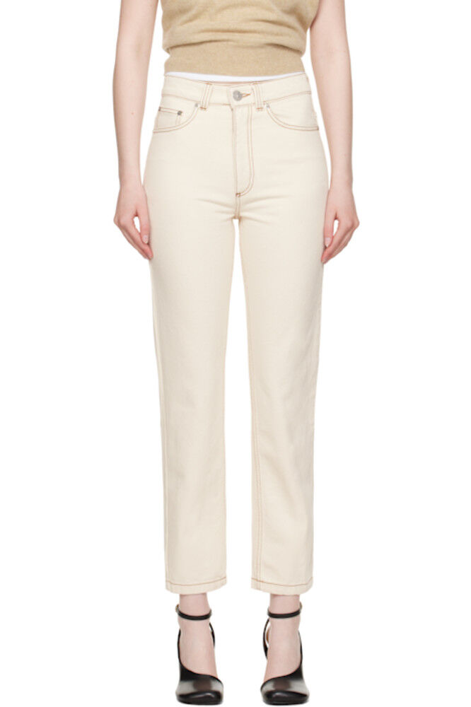 Бежевые джинсы классического кроя AMI Paris
Бежевые джинсы классического кроя AMI Paris