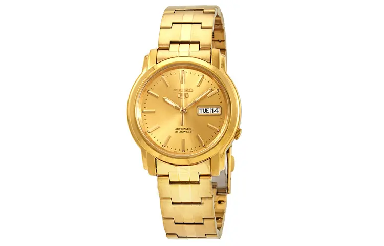 SEIKO Часы Automatic Mechanical Movement Stainless Steel Strap Watch Men's Watch Gold Dial SNKK76, Gold Dial 
SEIKO Часы Automatic Mechanical Movement Stainless Steel Strap Watch Men's Watch Gold Dial SNKK76, Gold Dial