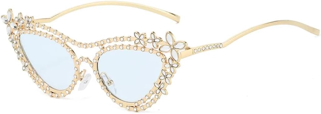 Роскошные женские солнцезащитные очки «кошачий глаз» с двойным лучом, цветочным и бриллиантовым дизайном, модные мужские повседневные очки с защитой от УФ-излучения UV400 UATXTAU, Golden Blue
Роскошные женские солнцезащитные очки «кошачий глаз» с двойным лучом, цветочным и бриллиантовым дизайном, модные мужские повседневные очки с защитой от УФ-излучения UV400 UATXTAU, Golden Blue