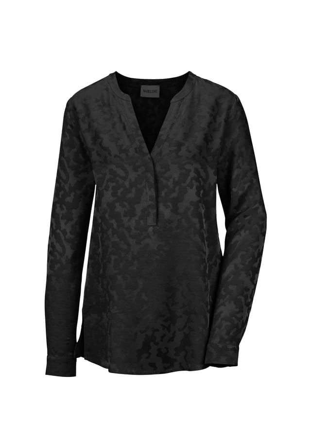 Длинная жаккардовая блузка Madeleine, черный 
Длинная жаккардовая блузка Madeleine, черный