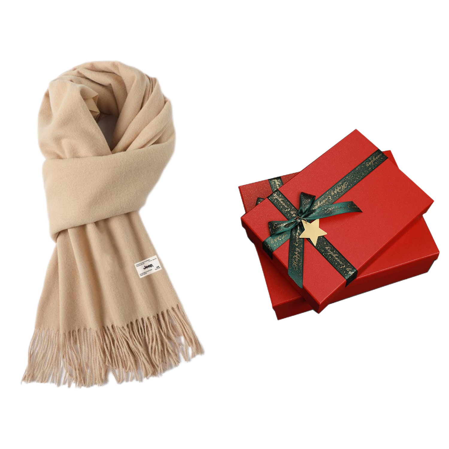 Jeep Акриловый вязаный шарф унисекс, Beige Red Box Set
Jeep Акриловый вязаный шарф унисекс, Beige Red Box Set