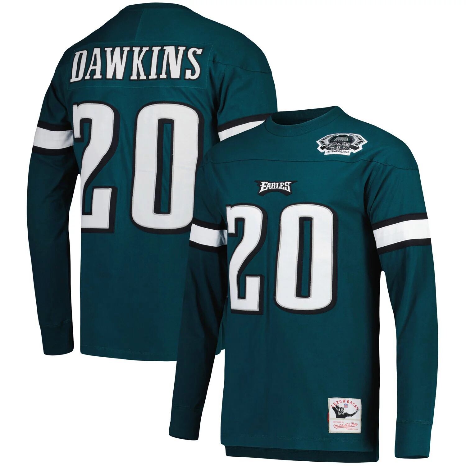 Мужская футболка с длинными рукавами Mitchell & Ness Brian Dawkins Midnight Green Philadelphia Eagles, имя и номер игрока в отставке
Мужская футболка с длинными рукавами Mitchell & Ness Brian Dawkins Midnight Green Philadelphia Eagles, имя и номер игрока в отставке