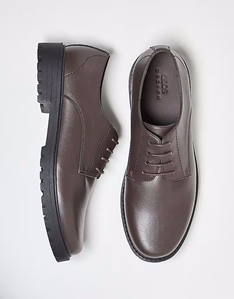 Туфли на шнуровке на рифленой подошве ASOS DESIGN коричневого цвета
Туфли на шнуровке на рифленой подошве ASOS DESIGN коричневого цвета