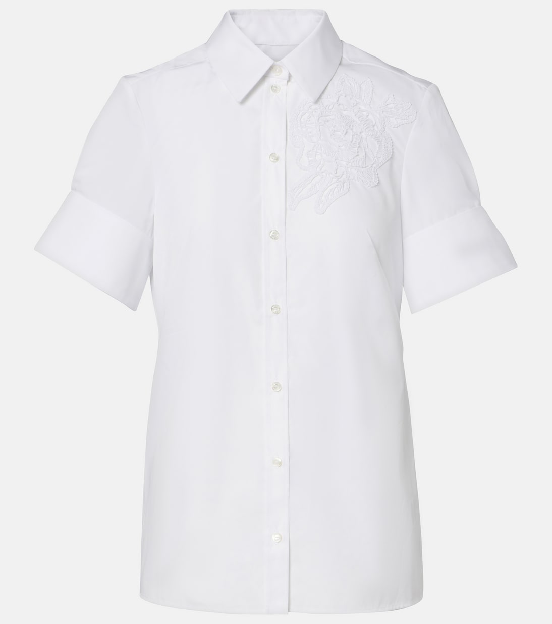 Вышитая рубашка из хлопкового поплина Erdem, белый
Вышитая рубашка из хлопкового поплина Erdem, белый