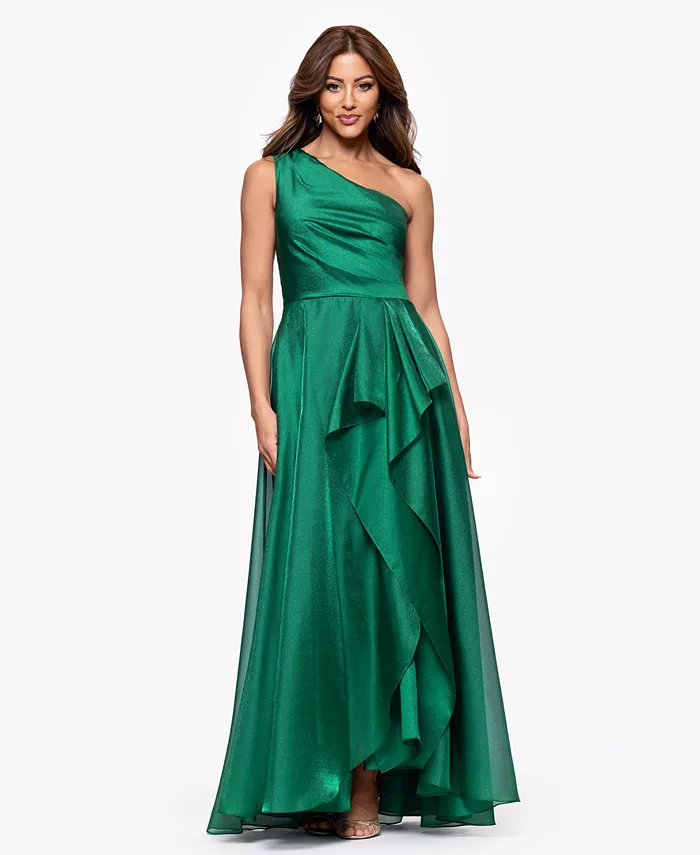 Женское металлизированное платье с драпировкой и одним плечом XSCAPE, зеленый
Женское металлизированное платье с драпировкой и одним плечом XSCAPE, зеленый