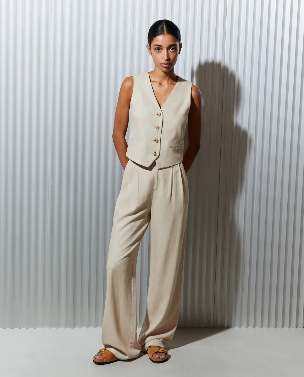 Простые широкие женские брюки Easy Wear, бежевый
Простые широкие женские брюки Easy Wear, бежевый