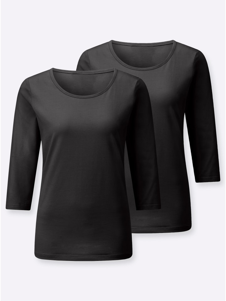 Рубашка с рукавами 3/4 в черном + черном цвете WITT WEIDEN
Рубашка с рукавами 3/4 в черном + черном цвете WITT WEIDEN